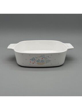 Vintage Corning A-1-B 1 Liter Casserole Dish Country Cornflower Pattern *No Lid*